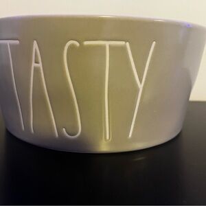 Rae Dunn Tasty Dog Bowl - Gray